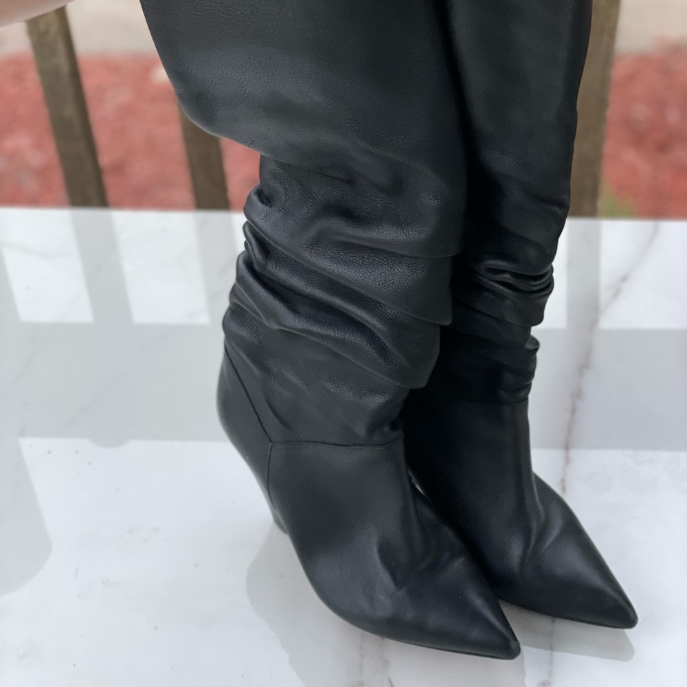 Slouchy Leather Boots